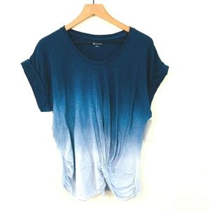 New Directions Ombre Twist Front Tee